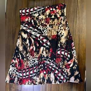 LuLaRoe Azure Skirt Geometric Knee Length A-Line Pull On - Size:XL